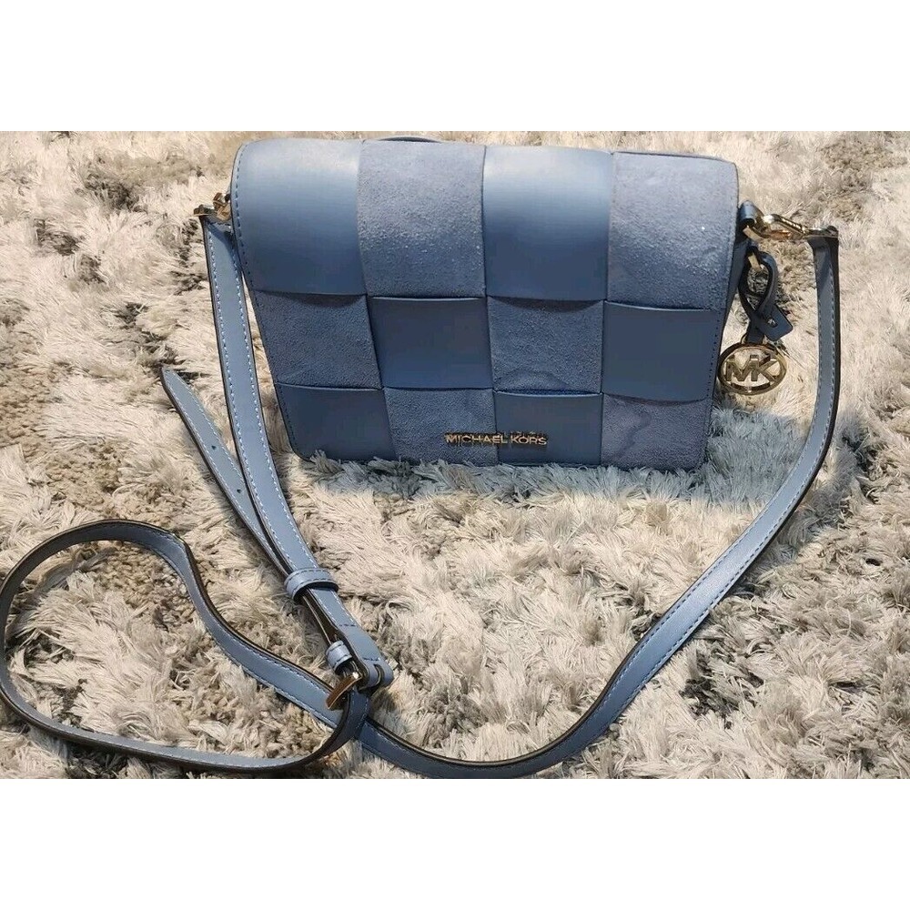 Michael Kors Crossbody Bag‎ Rare Checkered Blue